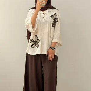 شومیز شلوار گلدوزی