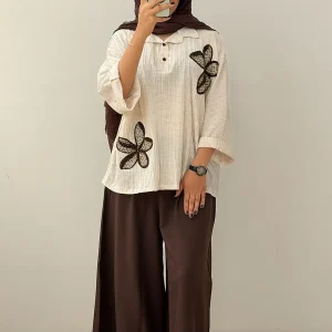 شومیز شلوار گلدوزی