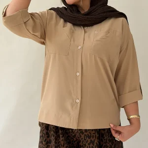 شومیز آستین بندی جیب خودکاری