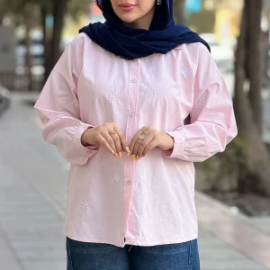 شومیز کتان گلدوزی