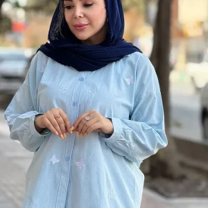 شومیز کتان گلدوزی